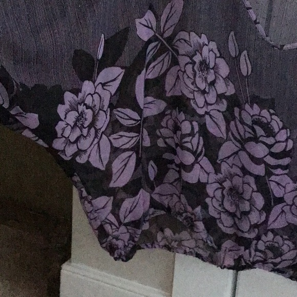 Charlotte Russe sheer cinched bottom blouse. Sz L. - Picture 3 of 4